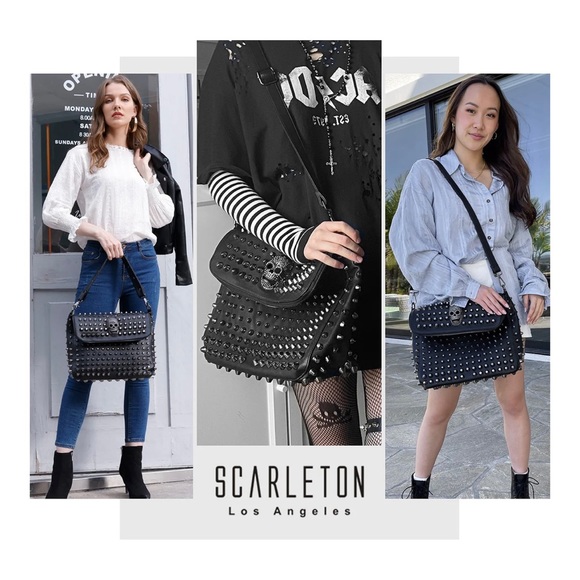 Scarleton Vegan Leather Studded Crossbody - Picture 3 of 12